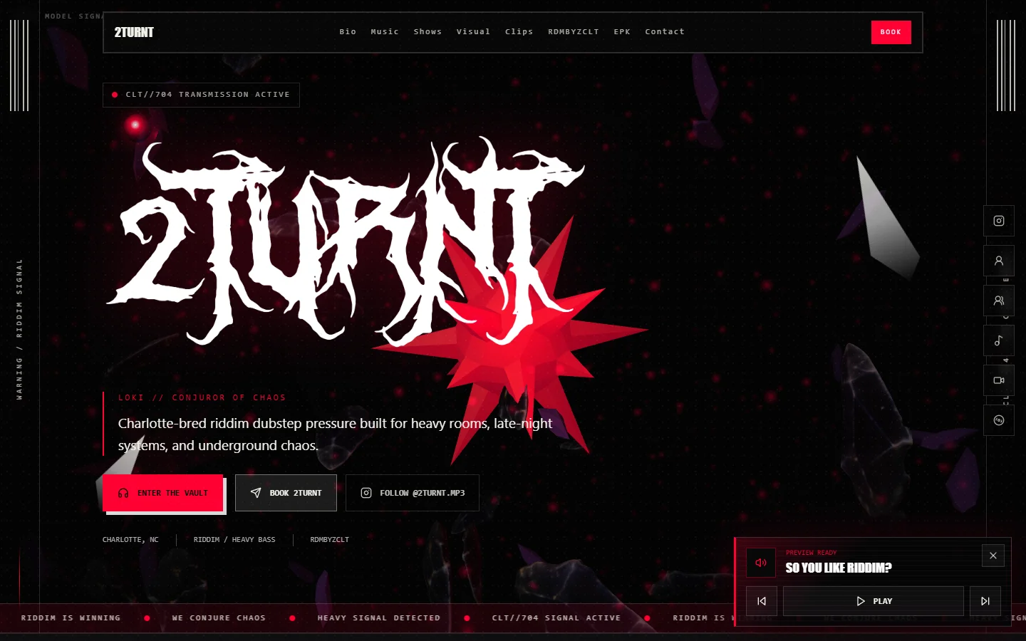 2Turnt website homepage